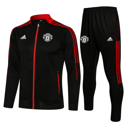 Manchester United 2122 | Black Tracksuit - FandomKits S FandomKits