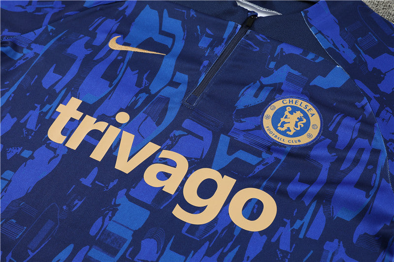 Chelsea 23-24 | Blue Camouflage Style  | Tracksuit