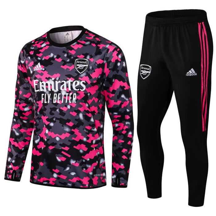 Arsenal Grey Pink Round Neck 2021 | Tracksuit - Gokits